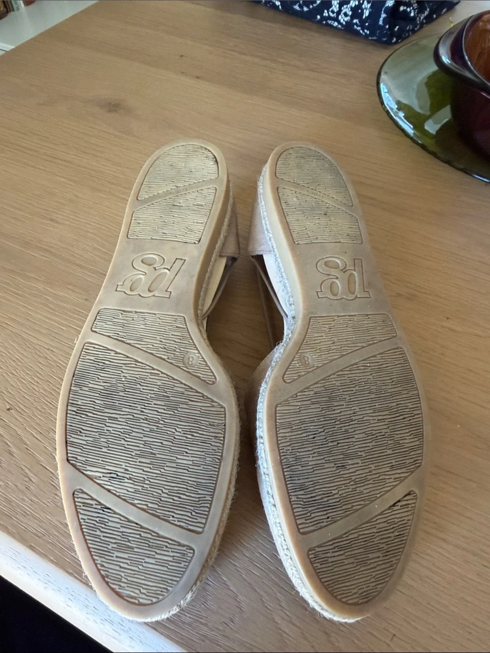 Paul Green Taupe Suede Espadrille Flats - UK 8, US 10.5